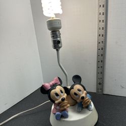 Vintage Disney Lamp Mickey and Minnie Mouse #D9