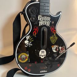 Guitar Hero Les Paul Gibson Model Playstation w/ Cool Stickers Wireless For PS3