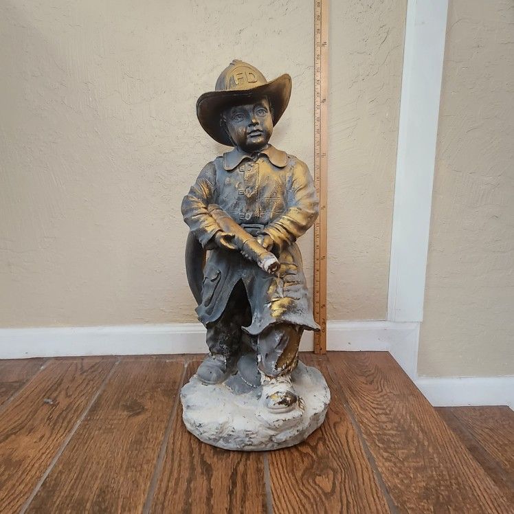 Child Firefighter Statue