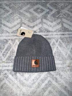Carhartt Gray Ribbed Knit Beanie
