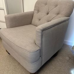 Accent Chair- Light Gray/Taupe