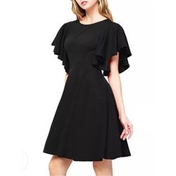 Fashionolic A Line Swing Flared Skater Cocktail Dress - Size: L