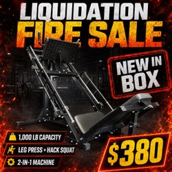 NEW EXERCISE LEG PRESS HACK SQUAT MACHINE NEW IN BOX