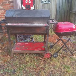 Steel A-State Hog Bar-b-que Grill Smoke Out Of Eye's Nose And Ears 