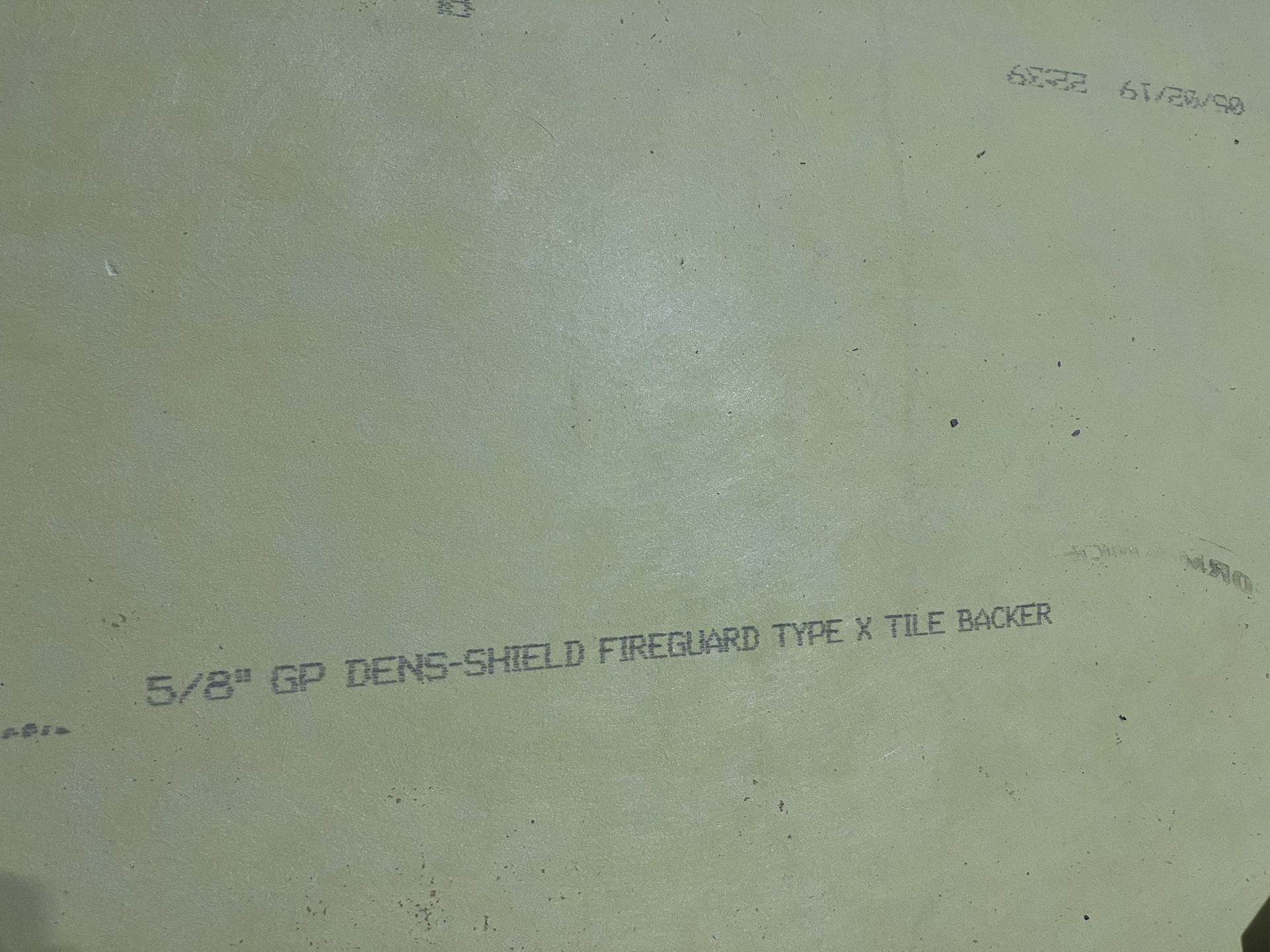 5/8" GP DENS-SHIELD FIREGUARD TYPE X TILE BACKER