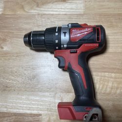 Milwaukee M18 18V Lithium-Ion Brushless Cordless 1/2 in. Compact Hammer Drill Tool Only