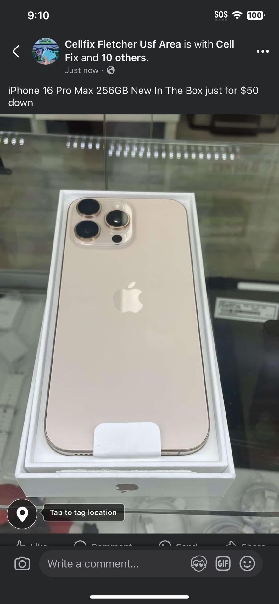 iPhone 16 Pro Max 256GB Unlocked for just $50 Down