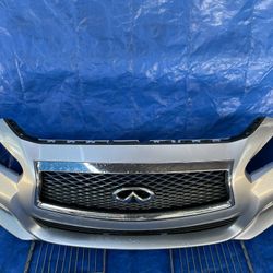 2016-2018 INFINITI Q50 FRONT BUMPER COVER ASSEMBLY SILVER K23 3.0L 