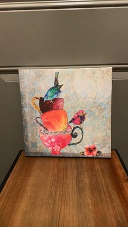 Set Of 5 Bird Artwork Paintings Wall Art