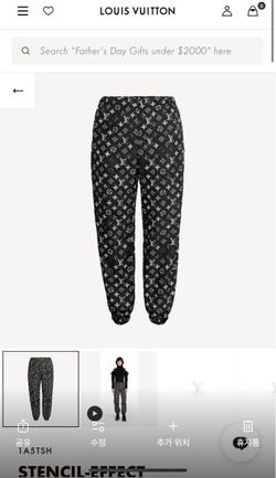 Louis Vuitton Monogram Print Pants – Black/White, Size 36 – NWT