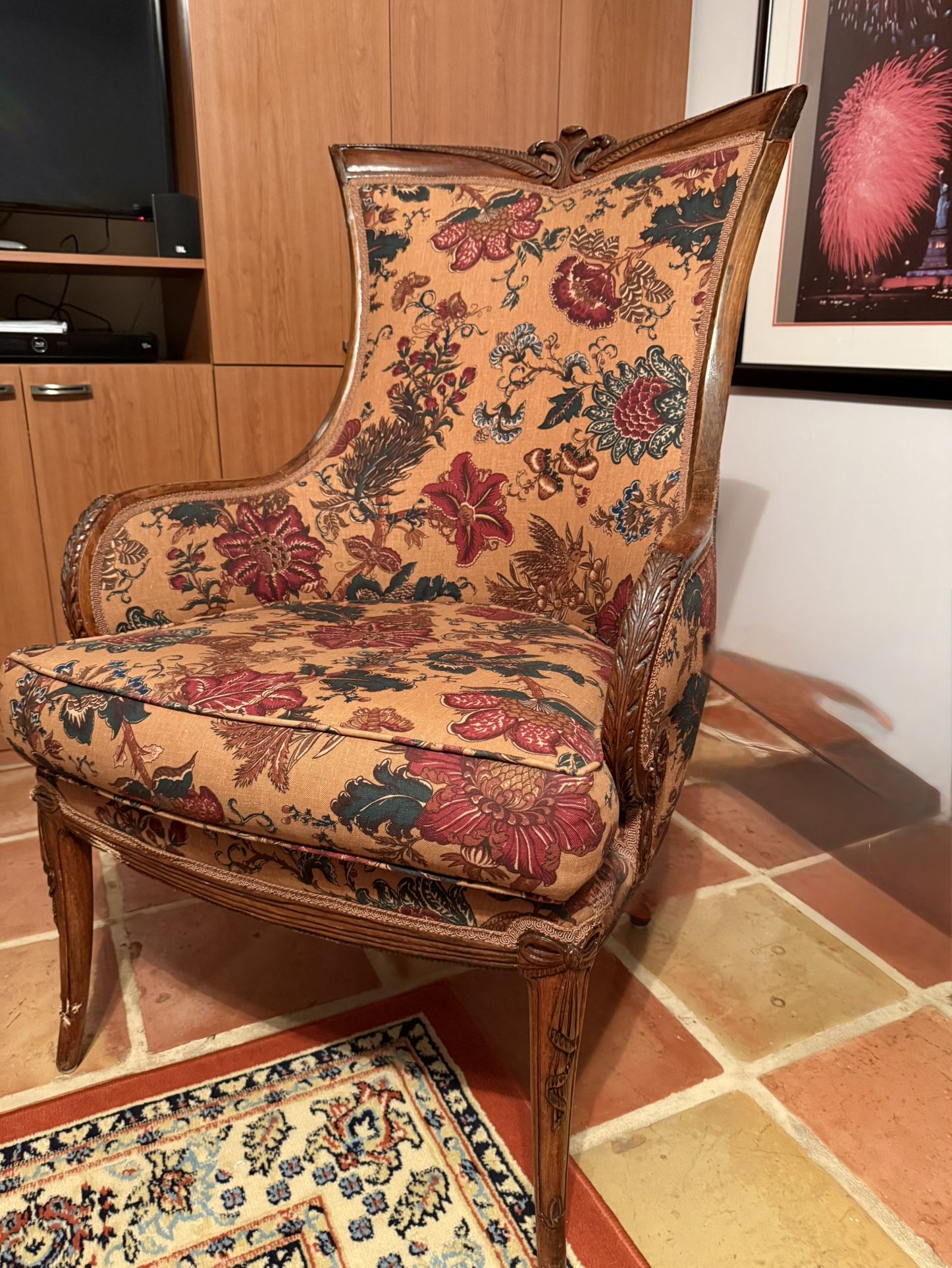 Antique Wingback Armchair