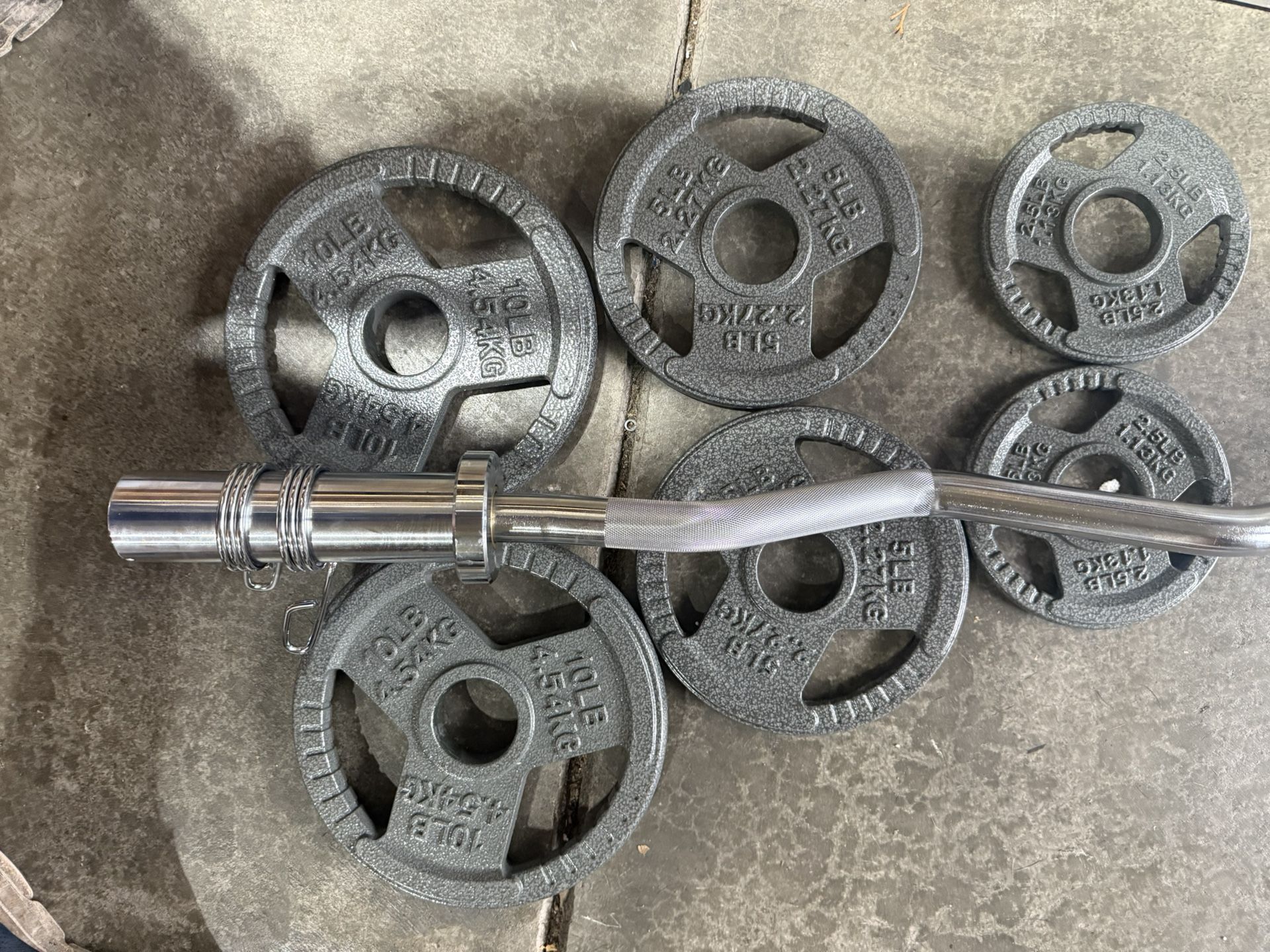 Weights Olympic Curl Bar Set