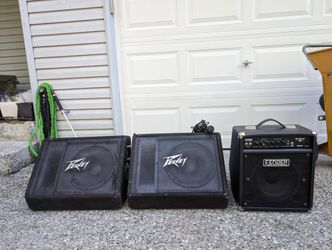 Peavey 12" Stage Speakers And Fender Bass Amp/Speaker 