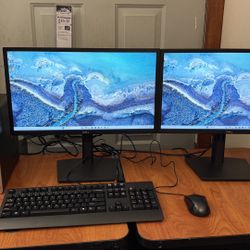 HP Prodesk 400 G6 9th Gen i3 2x 22” Widescreens