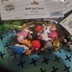 Desk Pet Favor erasers 12 pack