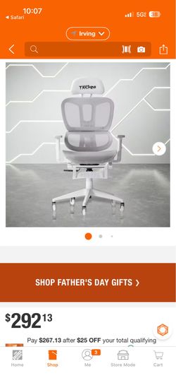Techni gaming office chair grey and white