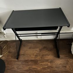 Computer Desk for Small Standing Portable Laptop Workstation 3 Tier Compac