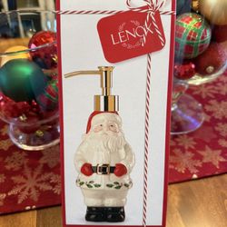 New in Box! Lenox Santa Soap Dispenser
