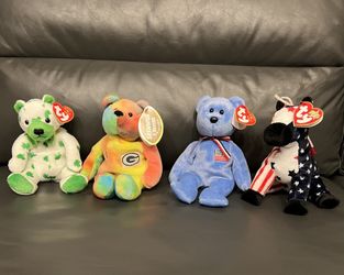 Vintage Original With Tags Beanie Babies Lot Of 4. $30 For All 4