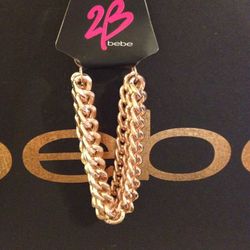 Bebe rose gold chain bracelet