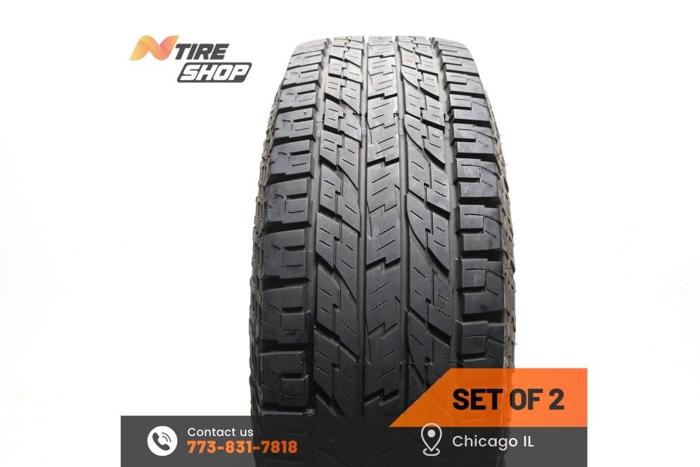 Set of 2 Used 10.5/32 LT 265/70R17 121/118S Yokohama Geolandar A/T G015