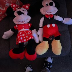 Mickey Mouse and Minnie mouse
