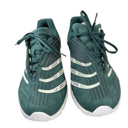 adidas Green White Solid Textile Running Sneakers Lace Up FVM00(contact info removed) Men