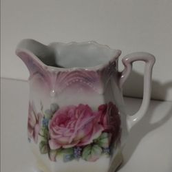 VINTAGE GERMAN PORCELAIN CREAMER PITCHER 4"×3" - S01