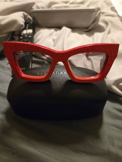 Authentic Salvatore Ferragamo SF2045SR 600 Sunglasses Red Crystel Frame