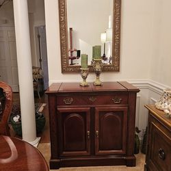 Wood Cabinet With Mirror