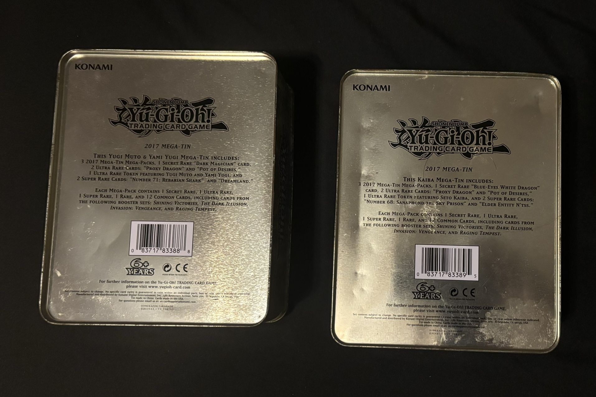 2 EMPTY YuGiOh! 2017 Mega Tin Yugi Moto + Yami Yugi & Kaiba Konami YU-GI-OH! 2017 Mega Tin - Seto Kaiba empty game cards Tin ,14*17.5*6 cm for Sale in Queens, NY - OfferUp 2 EMPTY YuGiOh! 2017 Mega Tin Yugi Moto + Yami Yugi & Kaiba Konami YU-GI-OH! 2017 Mega Tin - Seto Kaiba empty game cards Tin ,14*17.5*6 cm for Sale in Queens, NY - OfferUp