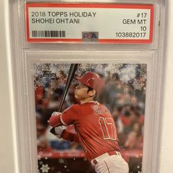 2018 Topps Holiday Ohtani PSA 10 RC