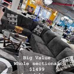 Sectional In Stock For Immediate Delivery 