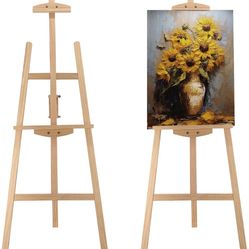 2 Adjustable Wooden Easels