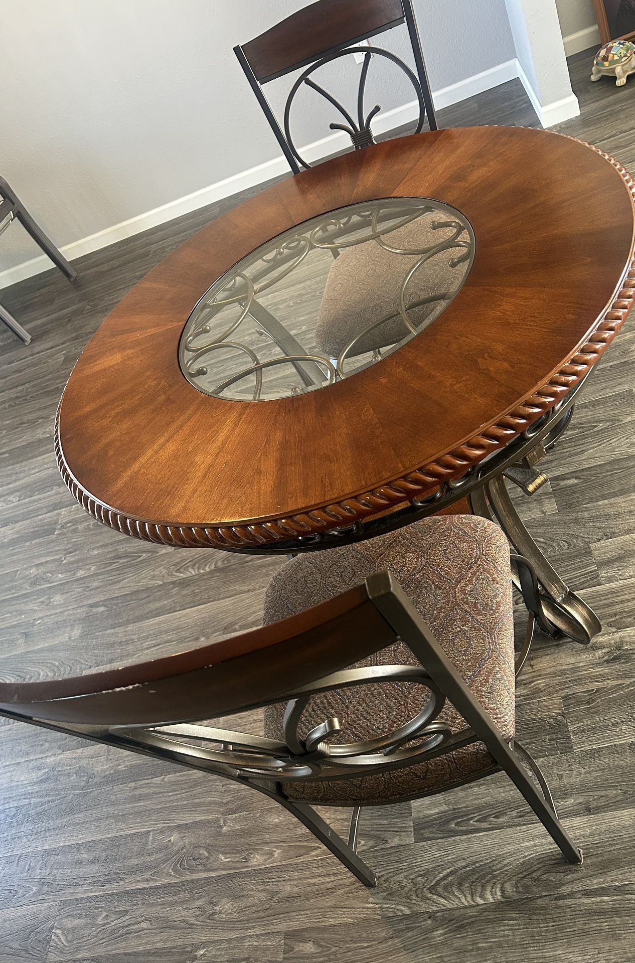 Wooden Table With 2 Wooden Chairs