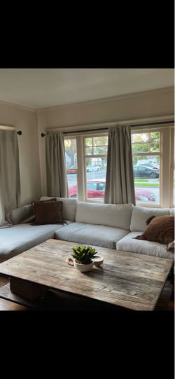 Restoration hardware elm coffee table