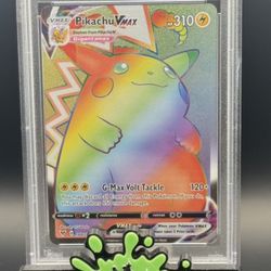 Pokemon Card, SWSH Vivid Voltage- Secret Pikachu Vmax PSA 10, (185/185)