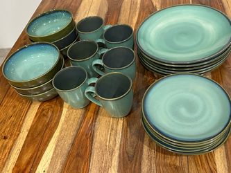 Sango Nova Green Ceramic Dinnerware Set