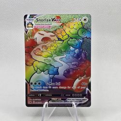 Pokemon TCG Sword & Shield 206/202 Snorlax VMAX Rainbow Secret Rare Pokémon Card