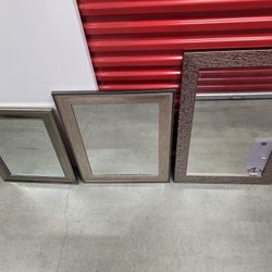 Mixed Lot Of (3) Wall Hanging Mirrors with Frame