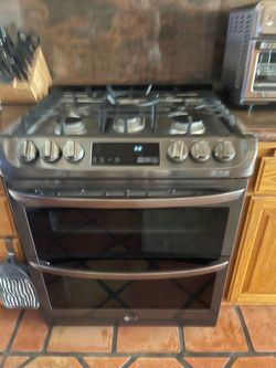 Gas double oven stove