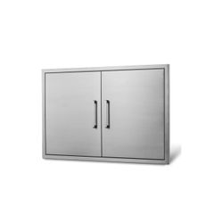 New Outdoor Kitchen Door 30" W x 21" H 304 Stainless Steel Double Access Cabinet Door Weatherproof, Flush Mount for BBQ Islands and Outdoor Grilling S