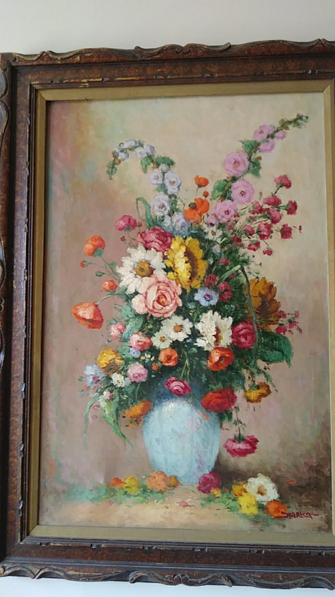 Victorian looking flower painting