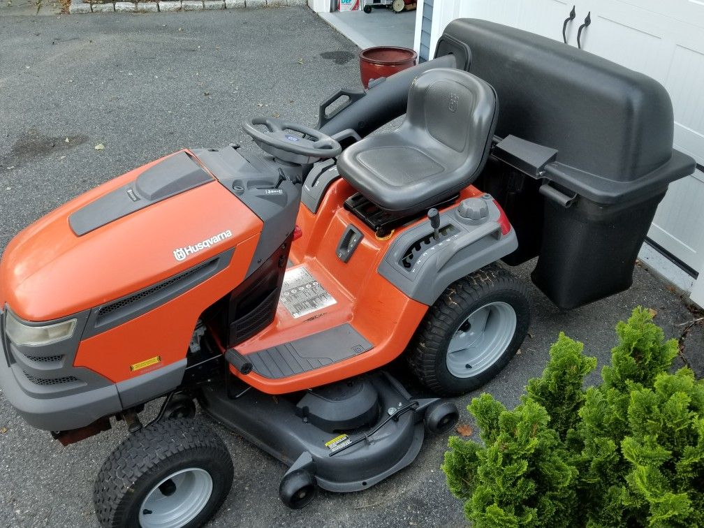 Husqvarna GTH2448T Garden Tractor with Triple Bagger for Sale in