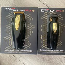 Babyliss Pro FX Black And Gold Exclusive Trimmer And Clipper. 