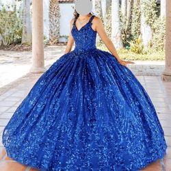Blue Quinceñera Dress