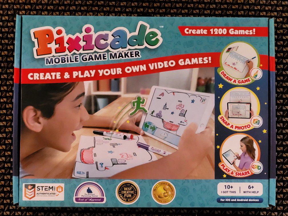 PIXICADE Mobile Game Maker: DRAW CREATE & PLAY YOUR OWN VIDEO GAMES STEM  ART NEW