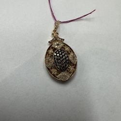 14k Yellow Gold Pendant With Diamonds $399.99