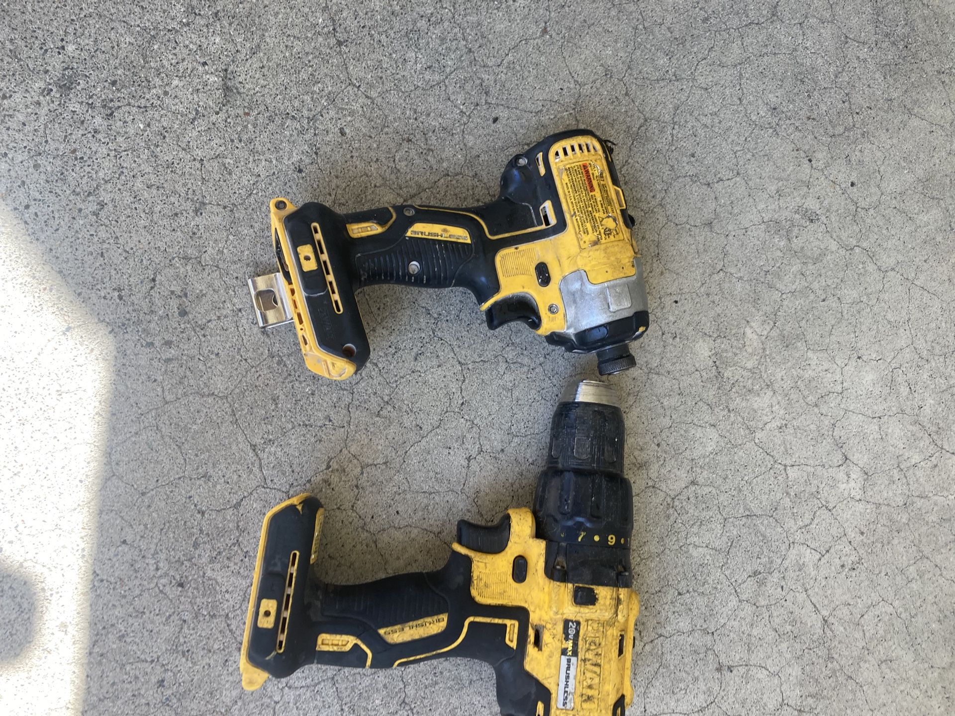 FOR SALE DEWALT DRILL AND IMPACT 