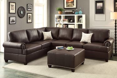2 Piece Brown Sectional F7770